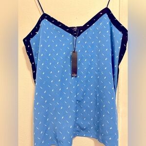 NWT TIBI TWO TONE Cami Colorblock polka dot TOP SIZE 10